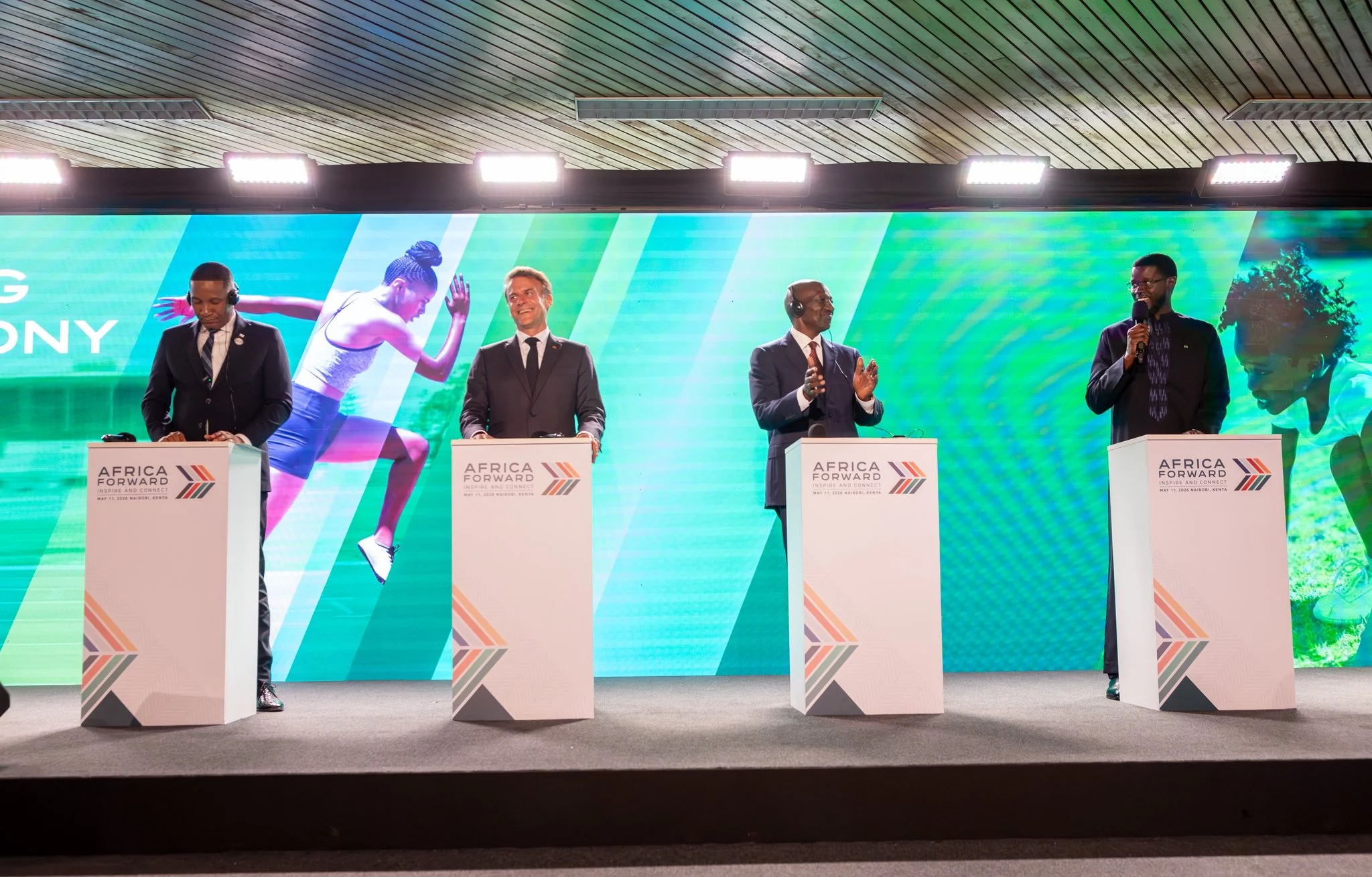 Diomaye Faye addressing the Africa Forward Summit