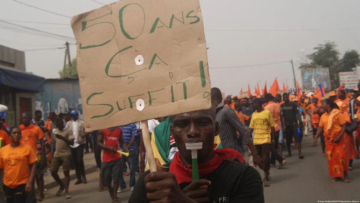 Past protests in Togo, such as this one in 2017, were often suppressed or banned