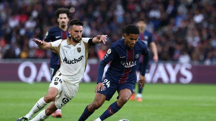 PSG's Senny Mayulu in action against Brest in Ligue 1