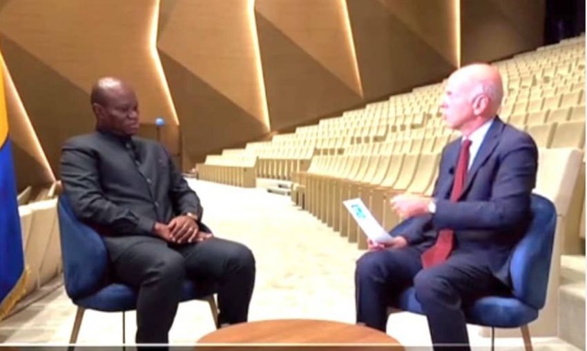 President Oligui Nguema during an exclusive interview at the Cité de la Démocratie in Libreville