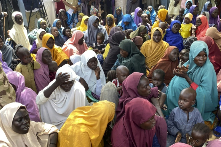Liberated women and children from Boko Haram captivity