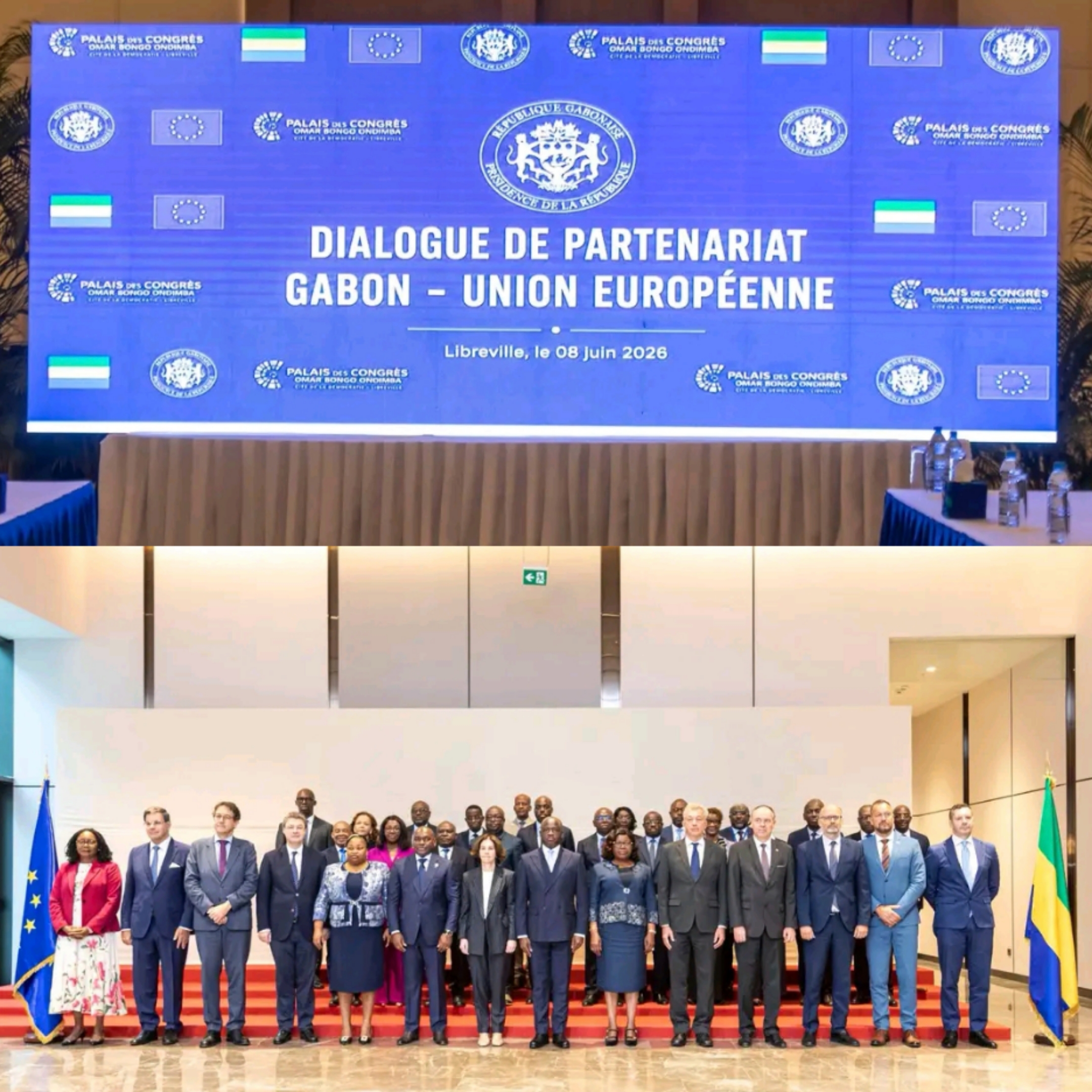 Gabon and EU representatives during partnership dialogue