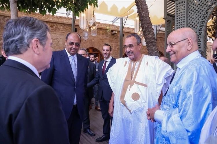 Ambassador Richard Duke Buchan III with Moroccan Sahara elected officials in Rabat, June 2026