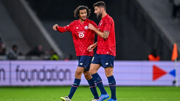 Ayyoub Bouaddi playing for Lille