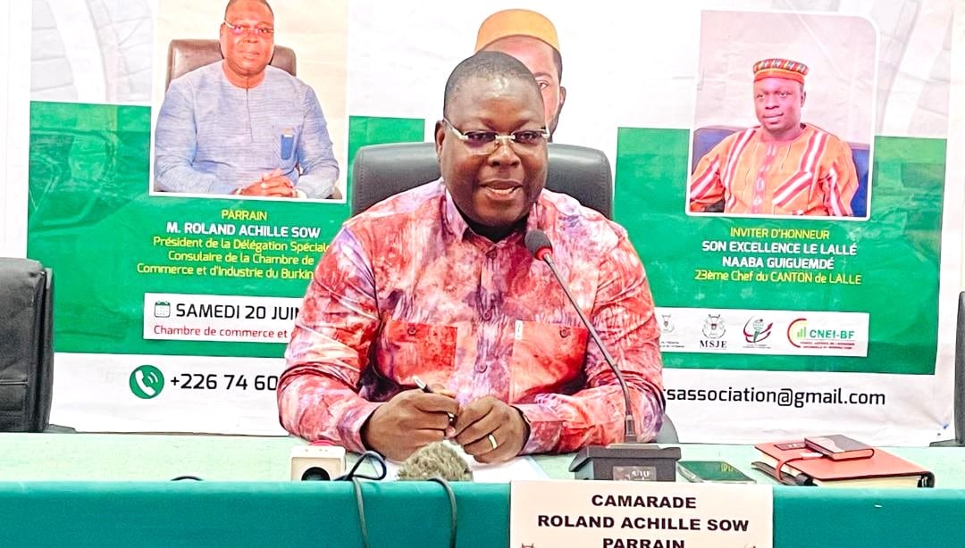 Roland Achille Sow speaking at the Ouagadougou event