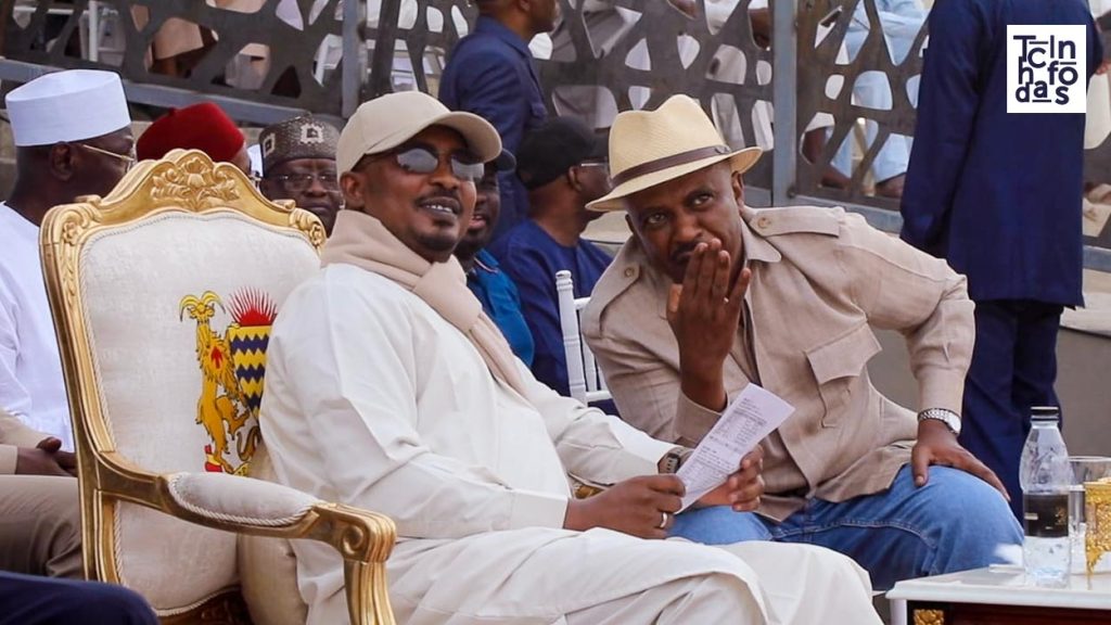 Chadian spectators cheer during the Grand Prix de la République 2026 at Afrouk racetrack