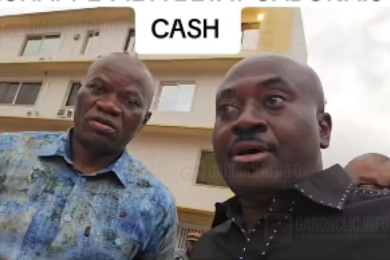 President Oligui Nguema and journalist Chamberland Moukouama in conversation