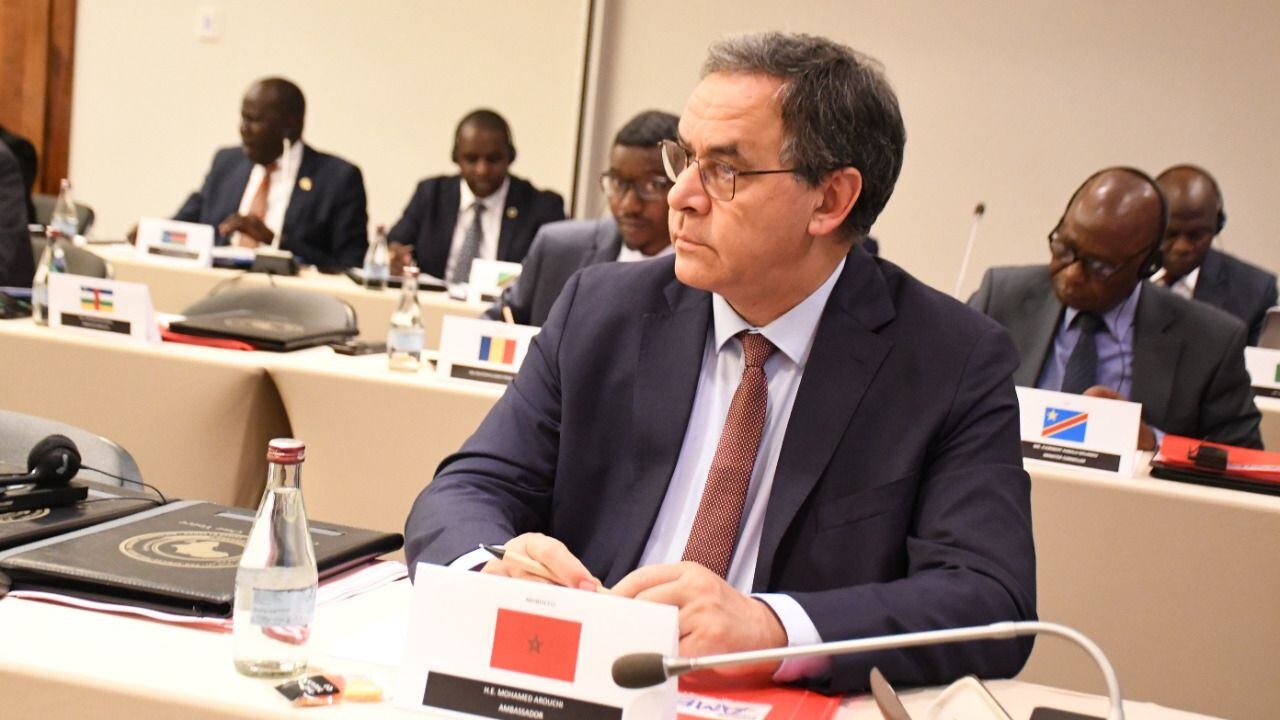 Ambassador Mohamed Arrouchi speaking at the AFCONE conference