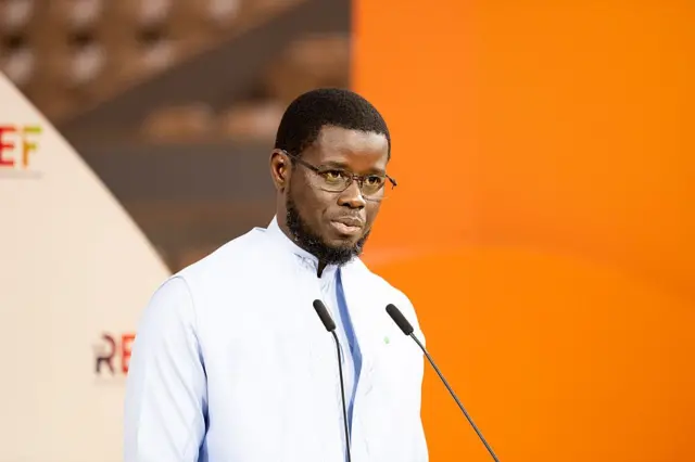 President Bassirou Diomaye Faye during a public appearance in Paris