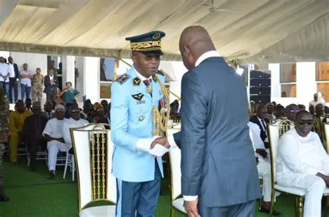 Military ceremony in Cotonou