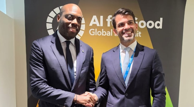 Gabon's Digital Economy Minister Mark-Alexandre Doumba meets TikTok's regional director Emir Gelen
