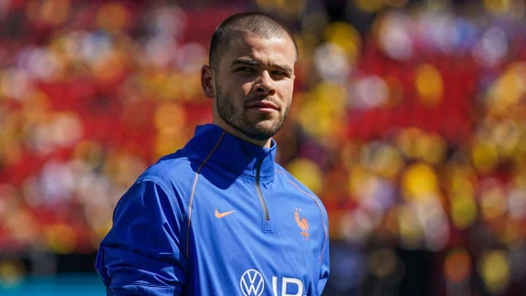 Lucas Chevalier in goal for Paris Saint-Germain